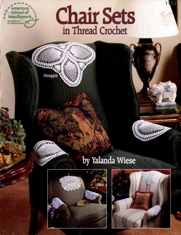 Crochet Patterns CHAIR SET DOILIES Doily PINEAPPLE Gems ...