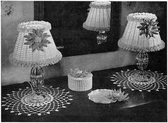 35+ Crochet PATTERNS Lamp SLIPPER Doily RUG baby DOILY  