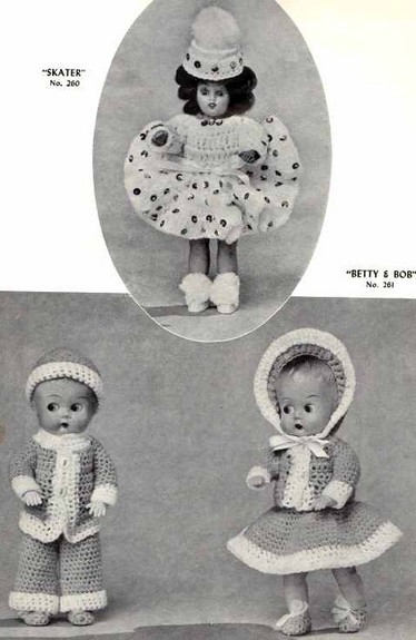 Doll Patterns Crochet Doreen Dolls Sunbonnet Wedding Skater Baby